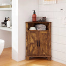 4-Tier Corner Storage Cabinet with Open Shelf by LJGDeals
