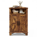 4-Tier Corner Storage Cabinet with Open Shelf by LJGDeals