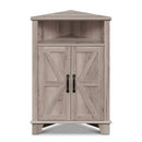 4-Tier Corner Storage Cabinet with Open Shelf by DirectDeals
