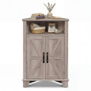 4-Tier Corner Storage Cabinet with Open Shelf by DirectDeals