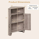 4-Tier Corner Storage Cabinet with Open Shelf by LJGDeals