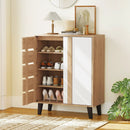 4-Tier Farmhouse Shoe Organizer with Louvered Door by LJGDeals