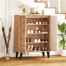 4-Tier Farmhouse Shoe Organizer with Louvered Door by LJGDeals