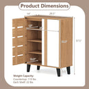 4-Tier Farmhouse Shoe Organizer with Louvered Door by LJGDeals