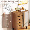 4-Tier Farmhouse Shoe Organizer with Louvered Door by LJGDeals