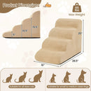 4-Tier Foam Dog Steps with Non-Slip Surface & Washable Cover by LJGDeals