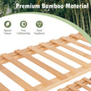 4-Tier Foldable Bamboo Shoe Rack with Slatted Shelves-Natural by LJGDeals