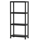 4-Tier Heavy-Duty Plastic Storage Shelves Freestanding Garage Shelving Unit