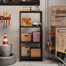 4-Tier Heavy-Duty Plastic Storage Shelves Freestanding Garage Shelving Unit