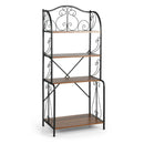 4-Tier Industrial Kitchen Baker's Rack with Open Shelves and X-Bar by LJGDeals