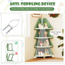4-Tier Kids Corner Bookshelf Baby Display Shelf for Kids Room-Green