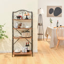 4-Tier Industrial Kitchen Baker's Rack with Open Shelves and X-Bar by LJGDeals