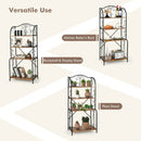 4-Tier Industrial Kitchen Baker's Rack with Open Shelves and X-Bar by LJGDeals