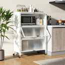 4-Tier Kitchen Bakers Rack with Flip Doors-White by LJGDeals