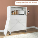 4-Tier Kitchen Bakers Rack with Flip Doors-White by LJGDeals