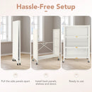 4-Tier Kitchen Bakers Rack with Flip Doors-White by LJGDeals