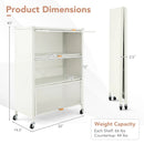 4-Tier Kitchen Bakers Rack with Flip Doors-White by LJGDeals
