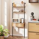 4-Tier Ladder Bookshelf with Drawer and Metal Frame by LJGDeals