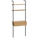 4-Tier Ladder Bookshelf with Drawer and Metal Frame by LJGDeals