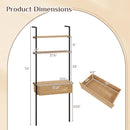 4-Tier Ladder Bookshelf with Drawer and Metal Frame by LJGDeals