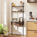 4-Tier Ladder Bookshelf with Drawer and Metal Frame by LJGDeals