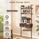 4-Tier Ladder Bookshelf with Drawer and Metal Frame by DirectDeals