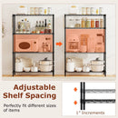 4-Tier Metal Storage Shelving Unit with V-Shaped Wire Rack and 1000 LBS Capacity-Black by LJGDeals
