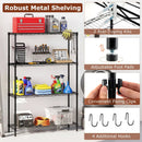 4-Tier Metal Storage Shelving Unit with V-Shaped Wire Rack and 1000 LBS Capacity-Black by LJGDeals
