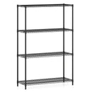4-Tier Metal Storage Shelving Unit with V-Shaped Wire Rack-Black by LJGDeals
