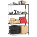 4-Tier Metal Storage Shelving Unit with V-Shaped Wire Rack-Black by LJGDeals