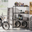 4-Tier Metal Storage Shelving Unit with V-Shaped Wire Rack-Black by LJGDeals