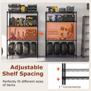 4-Tier Metal Storage Shelving Unit with V-Shaped Wire Rack-Black by LJGDeals