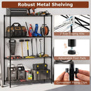 4-Tier Metal Storage Shelving Unit with V-Shaped Wire Rack-Black by LJGDeals