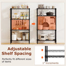 4-Tier Metal Storage Shelving Unit Set of 2 with V-Shaped Wire Rack-Black by LJGDeals