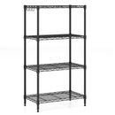 4-Tier Metal Storage Shelving Unit with V-Shaped Wire Rack and 600 LBS Capacity-Black by LJGDeals