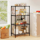 4-Tier Metal Storage Shelving Unit with V-Shaped Wire Rack and 600 LBS Capacity-Black by LJGDeals