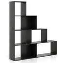 4-Tier Bookshelf Stair Bookcase with 6 Cubes Display Rack-Natural by DirectDeals
