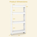4-Tier Multifunctional Slim Storage Trolley with Detachable Trays-White by LJGDeals