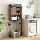 4-Tier Multifunctional Toilet Sorage Cabinet with Adjustable Shelf and Sliding Barn Door by LJGDeals