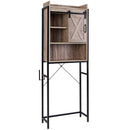 4-Tier Multifunctional Toilet Sorage Cabinet with Adjustable Shelf and Sliding Barn Door by LJGDeals