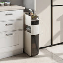 5-Tier Narrow Bathroom Storage Cabinet with Drawers and Tissue Box by LJGDeals