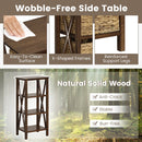 3/4-Tier Nightstand with 2 Seagrass Baskets Narrow X-Design-3 by LJGDeals