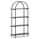 4-Tier Open Bookcase with Sturdy Metal Frame for Living Room