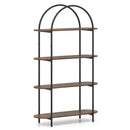4-Tier Open Bookcase with Sturdy Metal Frame for Living Room by LJGDeals