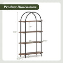4-Tier Open Bookcase with Sturdy Metal Frame for Living Room by LJGDeals