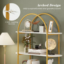4-Tier Open Bookcase with Sturdy Metal Frame for Living Room by LJGDeals
