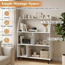 4-Tier Open Bookcase with Anti-Tipping Kits - White by DirectDeals