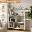 4-Tier Open Bookcase with Anti-Tipping Kits - White by LJGDeals