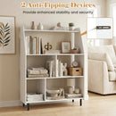 4-Tier Open Bookcase with Anti-Tipping Kits - White by LJGDeals