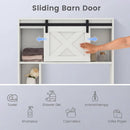 4-Tier Over The Toilet Storage Cabinet with Sliding Barn Door and Storage Shelves by LJGDeals